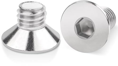 100 Pièces M4x8mm Allen Vis à Tête Fraisée, Leryati Vis M4 Boulon Inox DIN7991/ ISO10642 Vis Hexagonales Acier Inoxydable A2 V2A Filetage, Filetage Métrique Cylindrique Avec Six Pans Creux Vis