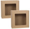 Quadratische Postbox mit Fenster, Geschenkbox, 30 x 30 x 10 cm (x2)