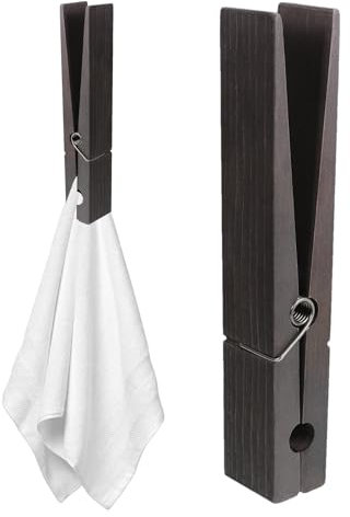 Xujuika Mollette da Bucato in Legno Grandi Giganti, Porta Asciugamani da Bagno Clip Gigante per Vestiti, Mollette Giganti con Portasciugamani in Legno Molla per Soggiorno, Lavanderia E Camera