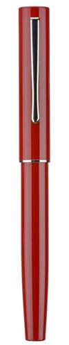 Hongdian C2 Fountain Pen Fine Soft Nib, Modern Red & Classic Retro Design Metal Pen with Ink Converter