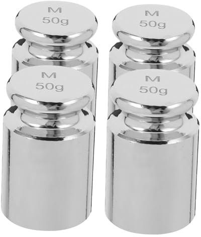 iplusmile Gewichte kleine Waage 50g kleines Gewicht 50g Kalibriergewicht für Waagen Lebensmittel-Kalibriergewicht Kalibriergewicht der Waage Gewicht der Halskette Stahl verchromt Silver