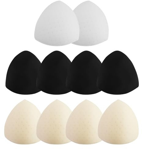 5 paia di cuscinetti per reggiseno, imbottitura reggiseno, coppe per reggiseni, 3 colori, per Abiti da sera, abiti da sposa, maglioni, abbigliamento casual