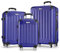 MERISH Reisekoffer Koffer Kofferset Trolleys Zwillingsrollen 3tlg. Hartschale in 9 Farben (Blau, Set)