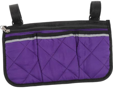 Anneome Seitentasche Für Rollstühle Armlehnentasche Große Kapazität Hängetasche Für Rollstühle Mit Fronttaschen Und Reißverschlusstasche Zum Tragen Von Gegenständen Leicht Und Langlebig