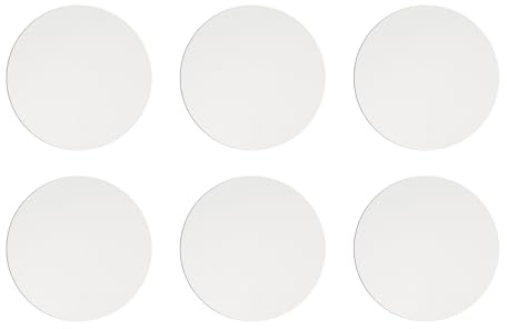 PATIKIL 60mm Metal Plate for Phone Magnet, 6pcs Round Adhesive Metal Plate Replacement Stickers for Magnetic Car Mount Holder Phone Case Wall, Silver Tone