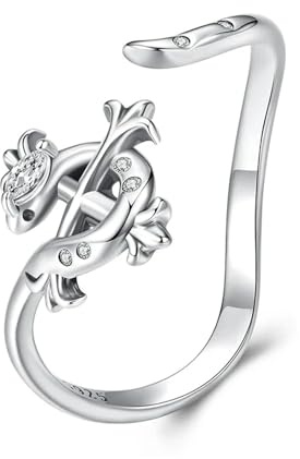 LAYCHEN Offener Ring Aus 925er Sterlingsilber Mit Iris Und Schlange, Kreuz, Zirkonia, Gebogen, Verstellbar, Schlicht, Edler Schmuck Für Damen, Alltagsdekoration