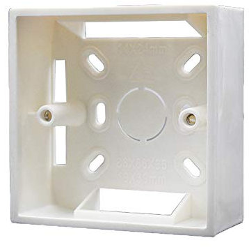 Scatola Incasso Universale Muro Parete Quadrata 86mm x 86mm x 30mm PVC per termostato-Bianco