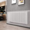 Heilmetz Design Paneelheizkörper 600x1180 mm Doppellagig Weiß Oval Röhren Heizkörper Seitenanschluss Horizontal Wohnzimmer/Badezimmer Heizkörper Heizung