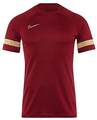 Nike Jungen Dri-FIT Academy 21 Kurzarm-Trikot, Team Rot/Weiss/Jersey Gold/Weiss, L