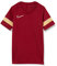 Nike Boy's Dri-FIT Academy 21 Short Sleeve, Team Red/White/Jersey Gold/White, L