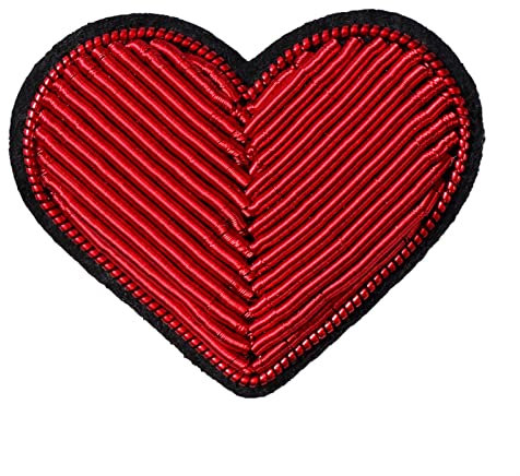 ZXHStore Broche de Coeur,Fil de cuivre à la Main Brodé amitié d'amitié d'amour Mignon Broche de revêtement de Mariage