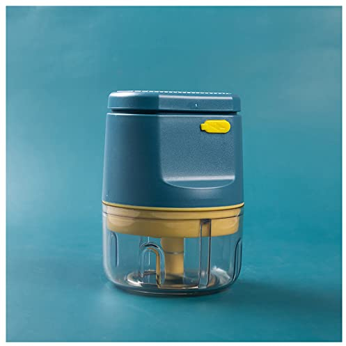 SYMX Mini Electric Garlic Chopper,Portable Wireless Electric Mini Food Chopper,Multi-Chopper Food Processors for Onion Vegetables Baby Food,Easy Cleaning (150ml/230ml),Blue 150ml
