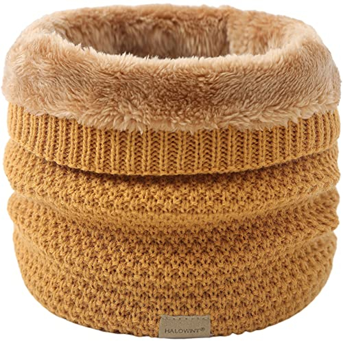 DURINM Schal Damen Herren Schlauchschal Winter Warm Loop Schal Herren Winter Schlauchschal Halswärmer Fleece Futter für Motorrad Fahrrad für Motorrad Fahrrad Skifahren Arbeit Ski-Maske (gelb)