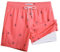 MaaMgic Homme Short de Bain 2 en 1 à séchage Rapide avec Doublure | Séchage Rapide Short de Natation décontracté Boardshorts avec Pantalon intérieur et Poche,Encore Rose,M