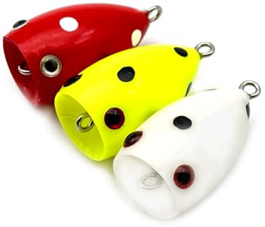 Trout Popper, Popla Popper, Forellen Popper, Forellenangeln (Set, 3 Stück)