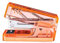 Hefter Transparenter Hefter und 640-teiliges 24/6-Heftklammern-Set, Mini-Größe, Vertragsfarbbinder, Büro-Bindewerkzeuge, Schulbedarf für Zuhause, Büro (Color : Orange)