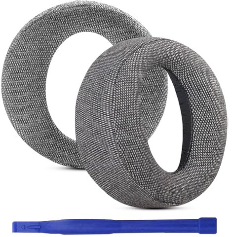 Adhiper PS5 Ersatz-Ohrpolster Kompatibel mit Sony PS5 Pulse 3D Headset, Ersatz Ohrpolster aus Bequemem Leinen und Memory Schaum (Grau)