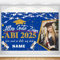 Dicodes Personalisierte Prüfung Bestanden Party Dekorationen ABI 2025 Glückwunsch Graduation Banner Graduation Dekorationen Hintergrund Banner(Blau und Gold)