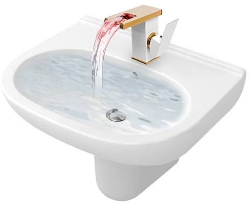 Robinet de lavabo pour salle de bain lumière LED 3 couleurs cascade robinet de salle de bain robinet robinet de douche mitigeur douche baignoire pour salle de bain cuisine douches