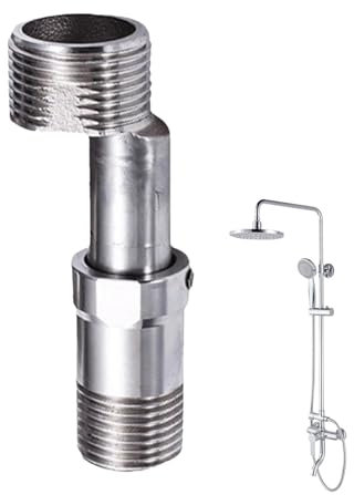 Adaptador de grifo de ducha, conector adaptador de grifo de fregadero - Junta giratoria de brazo de bañera de 360 grados - Brazo de ducha extensible y flexible para el hogar, el baño e