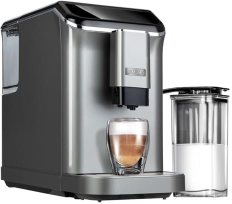 MPM Kaffeemaschine MKW-11M - Mit Mahlwerk - 5 Voreingestellte Getränke - 20 Bar Druck - Automatische Milchaufschäumung – Kaffeevollautomat