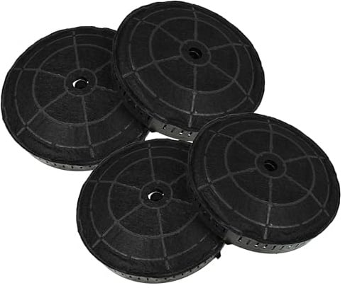 vhbw 4x Aktivkohlefilter kompatibel mit Elica DAISY WH/A/60 T.GREZZO 208355405620 Dunstabzugshaube - 17,2 cm