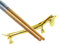 Lot de 4 bancs à couteaux, porte-baguettes en acier inoxydable en forme de cerf, baguettes, repose-baguettes, design teckel mignon, porte-couverts en forme de chien, porte-couverts pour couteaux