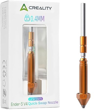 Creality Offiziell Ender 3 V4 Düse 0,4 mm, Original Unicorn 3D Drucker Düsen Set, Integriertes Hotend Düsen Set für Ender 3 V4 3D Drucker, Schnelle Demontage, Hoher Materialdurchsatz, Verstopfungsfrei