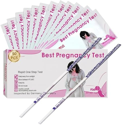 50 Stück Einfache Anwendung Schwangerschaftstest Pregnancy Test Schwangerschaftstest Frühtest, Zuverlässige Früherkennung Für Zu Hause, Diskretes Monitoring Der Fruchtbarkeit