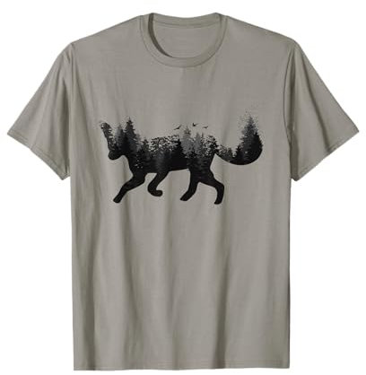 Jagd Fuchs Wald Silhouette Jäger T-Shirt