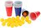 MIK Funshopping Divertente gioco di bere, per adulti, Capodanno, festa di compleanno (Birra Pong con 24 bicchieri e 24 palline)