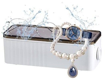 GFFG Ultraschallreiniger Ultraschallreinigungsgerät brillenreinigungsgerät 460ml 45,000Hz 18W für Brille Schmuck Uhren Zahnprothesen Ringe Timing Mini-Ultraschallreiniger für Schmuckuhren