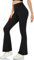 ACTINPUT Yogahose Damen Schlaghose Blickdicht Flared Leggings Bootleg Sporthose Bootcut Jogginghose Fitnesshose Jazzpants（Schwarz，L）