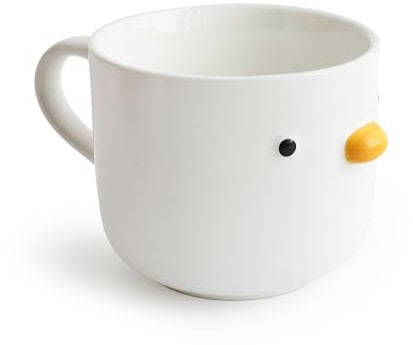 PURROOM Large Breakfast Mug, Handmade Glaze Duck Cup, Safety Ceramic Coffee Mug & Oatmeal Soup Cup, 650ml Oversized Cute Cereal Cup. Best Gifts for Family Friends.