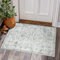 TOPICK Fußmatte 60x90cm Blau Kurzflor Türmatte Vintage Faltbar Dünner Waschbar Retro Fussmatte Multi Blumen Boho Innenbereich Teppich rutschfeste Küche Schlafzimmer