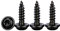 Drenky Vis à Tôle Torx M3x10mm,50 Pièces Vis a Bois avec Rondelle Acier Inoxydable A2 V2A Noir Vis Autoperceuse à Tête bombée Plate,Dureté élevée,Entièrement Fileté