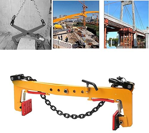 ECUTEE Bordsteinzange 500kg Verstellbar Steinheber Hebeklemme Tragezange Steingreifer Steinausheber Stahl Pflasterträger Kettenklemme Zum Anheben und Transportieren, Öffnung 33-70cm, (SBJ002)