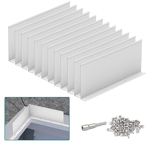 Daisypower 8 Pack Gutter Valley Splash Guards,Rainwater Roof Rain Diverter Downspout Gutter Guards for House Shingle Straight Roofs Corner,10 Inch Each