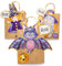 Papierdrachen 3 Laternen zum Selber Basteln - Henkeltüten mit Transparentpapier und Stanzteilen - Halloween - für Mädchen und Jungen - Ideal für Kindergartenkinder - Set 01