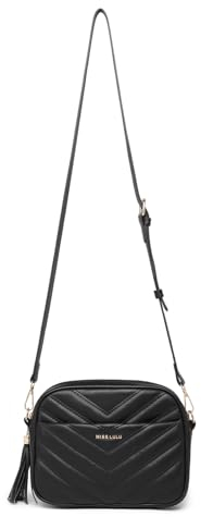 Miss Lulu Umhängetasche Damen Klein, Handytasche zum Umhängen aus PU Leder, Crossbody Bag mit Verstellbarem Gurt, Umhängetaschen Schultertaschen mit 4 Fächern