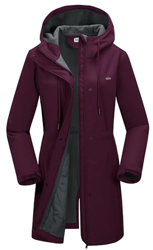 33,000ft Women's Waterproof Softshell Jacket Long Hooded Functional Jacket
