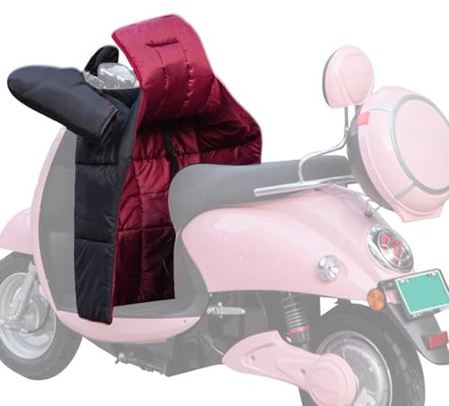 Tablier Scooter Couverture De Tablier De Couverture De Jambe Couvre Jambe Scooter avec Manchons De Guidon, Housse Imperméable Et Coupe-Vent pour l'hiver