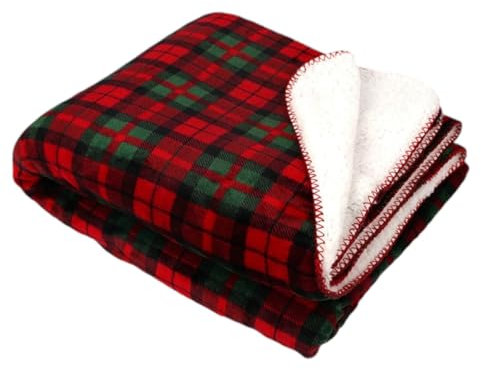 Kuscheldecke Schottische Karomuster Kuschelige Flauschdecke Warm 160x200 cm Geschenk Nikolaus Weihnachten 24826