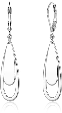 Hängend Gold Silber 925 Ohrringe Damen Durchbroche Tropfen Blatt Ohrring | ALEXCRAFT 14K Gold/Silber 925 Hängend Ohrringe Damen Durchbroche Tropfen Blatt Anhänger Hängend Ohrring Schmuck Hypoallergen