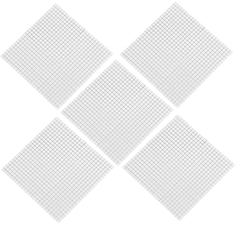 Vaguelly 5 Sheets 5Mm Silver Self-Adhesive Mirror Craft Tiles for DIY Mosaic Art, Disco Ball Repair, Home Decoration and Scrapbooking