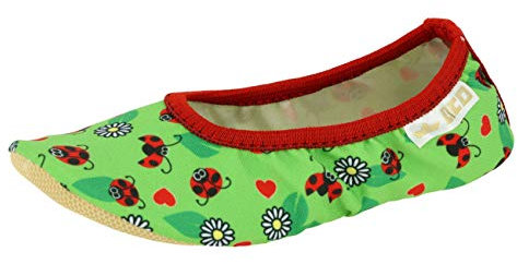 Lico G 1 STYLE Unisex Kinder Gymnastikschuhe, Grün/ Rot, 25 EU