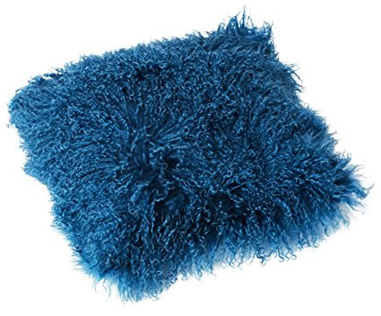 Reissner Lammfelle Tibet Lammfell Kissenbezug langflorig 30x30cm JAY22 Farbe stahlblau