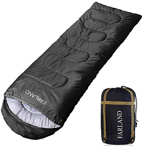 FARLAND Rechteckiger Schlafsack, 0 Grad Celsius, kaltes Wetter, 4 Jahreszeiten, für Erwachsene, Jugendliche, Kinder, Unisex für Camping, Wandern, wasserdicht, Reisen, Rucksackreisen und Outdoor