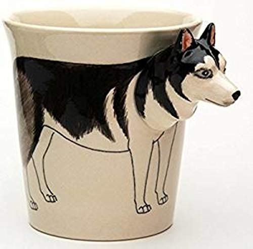 B2SEE Mug-Chien husky-tasse-ceramique-3d-animaux-fait Main Enfant Femme Garcon Fille de LTD