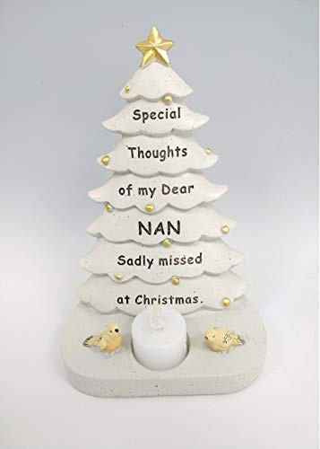 DFS Nan Christmas Tree With Flickering Tea Light Graveside Memorial Ornament Tribute